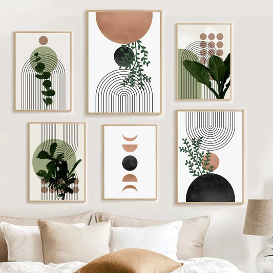 Boho Green Plants Art